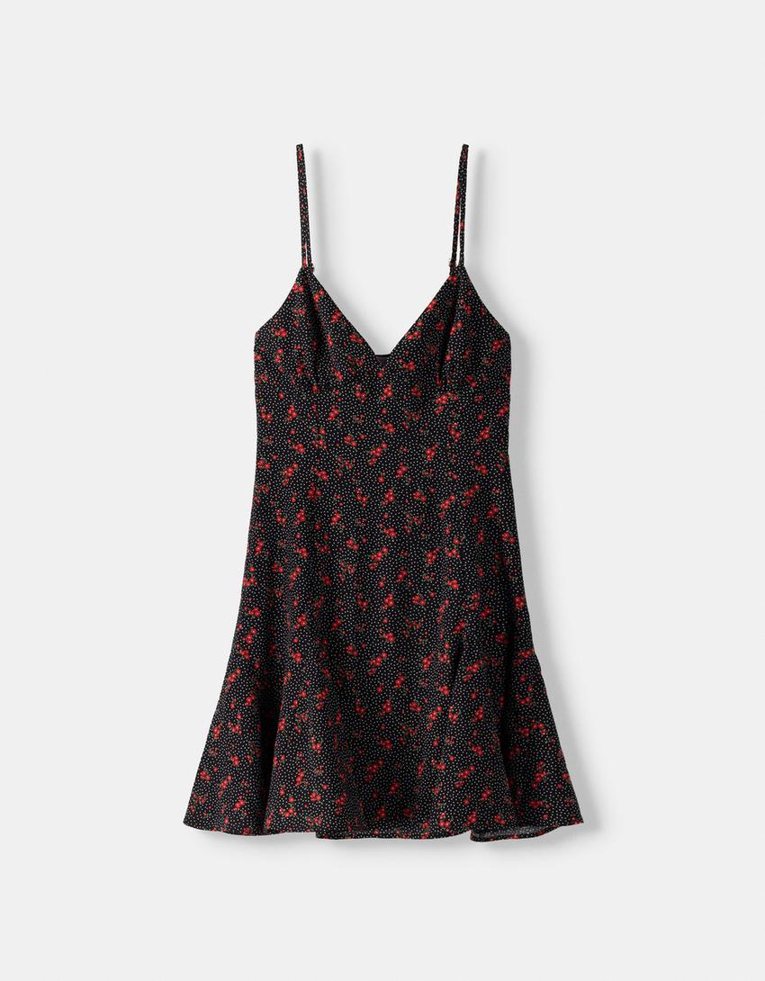 Printed mini dress-Multicolored-5