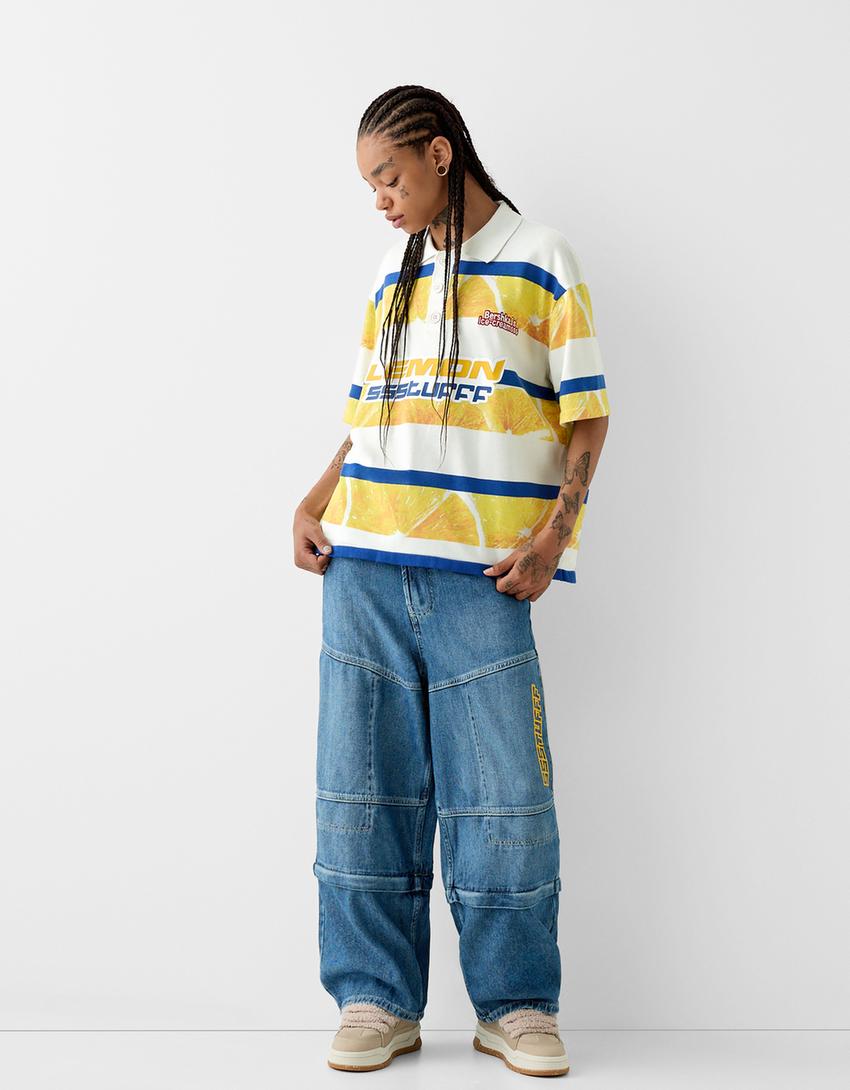 T-shirt polo BERSSSHKA X SSSTUFFF imprimé-Vert-2