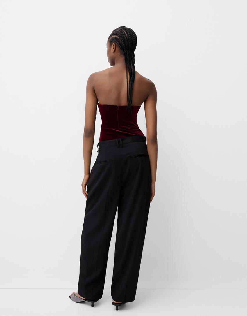 Body velvet bandeau - Femei | Bershka