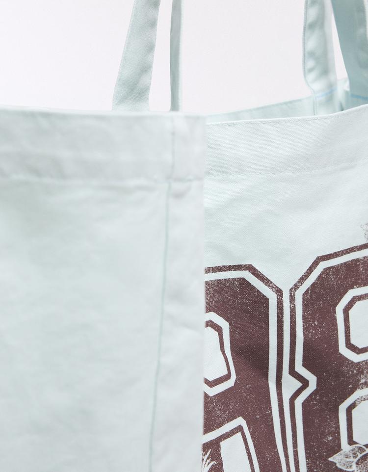 Printed tote bag — Blue