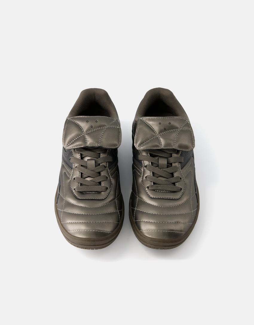 Sapatilhas futebol rétro lingueta-Cinza-3