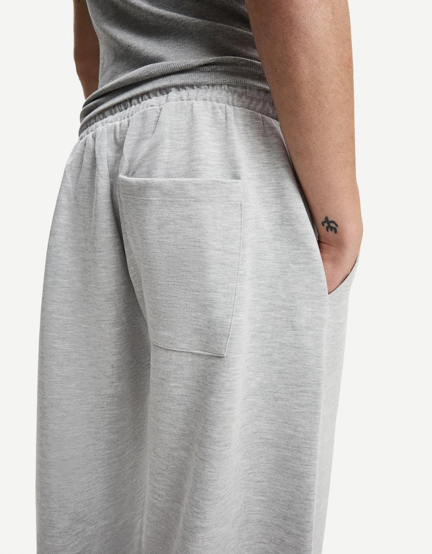 بنطلون بقصة بالون-رمادي