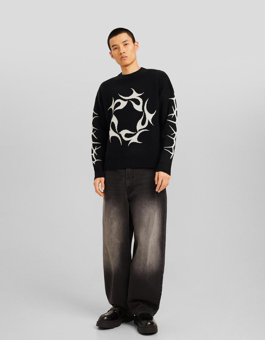 سويتر بطبعة-أسود-3