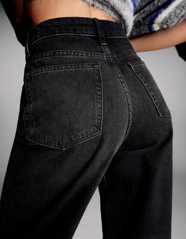 Wide-leg high-waist jeans — Black 3