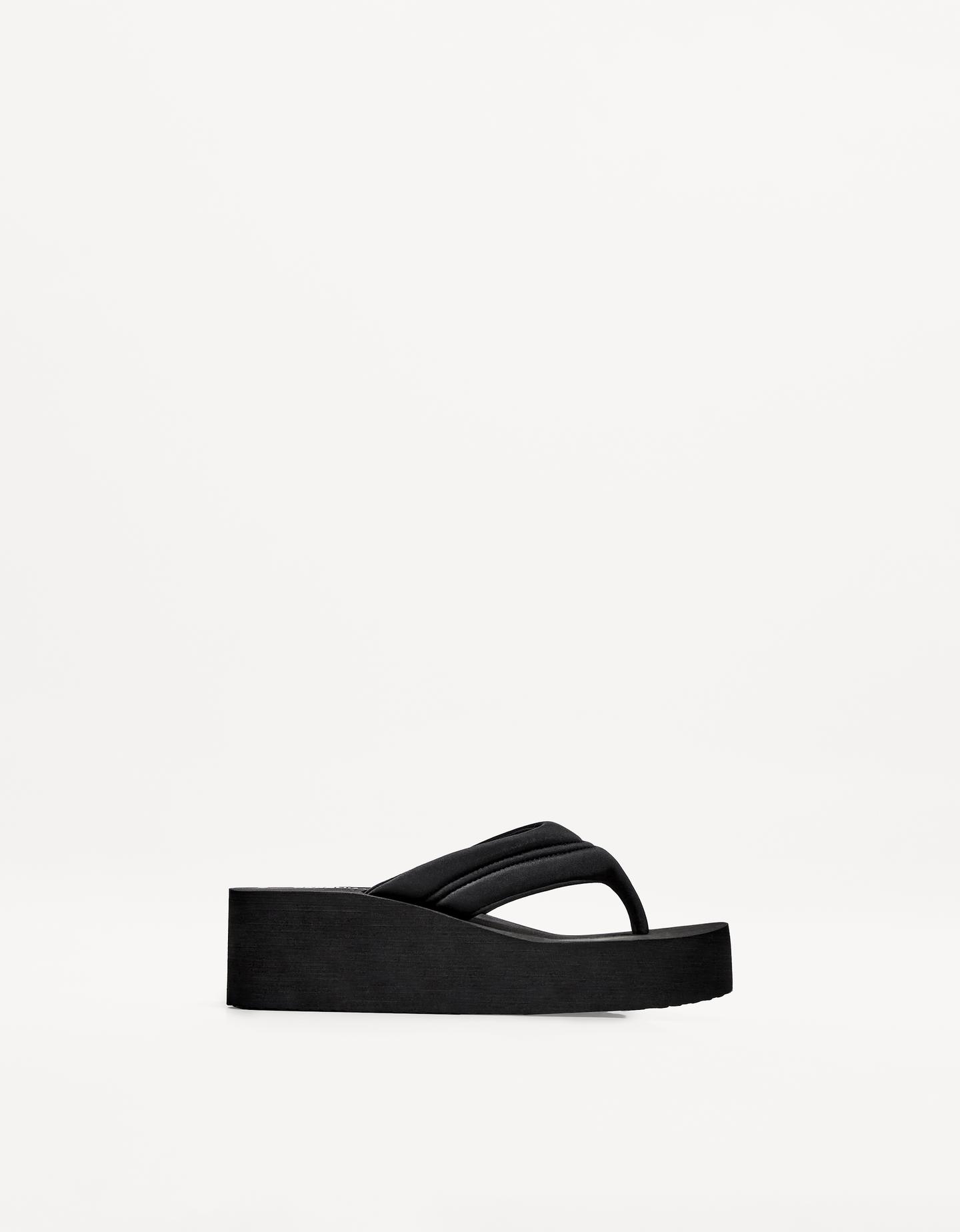 Bershka Sandali Plateau Imbottito Donna 40 Nero