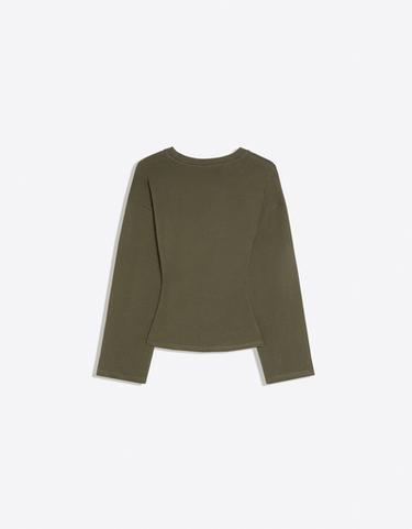 Ruched long sleeve T-shirt — Khaki 6