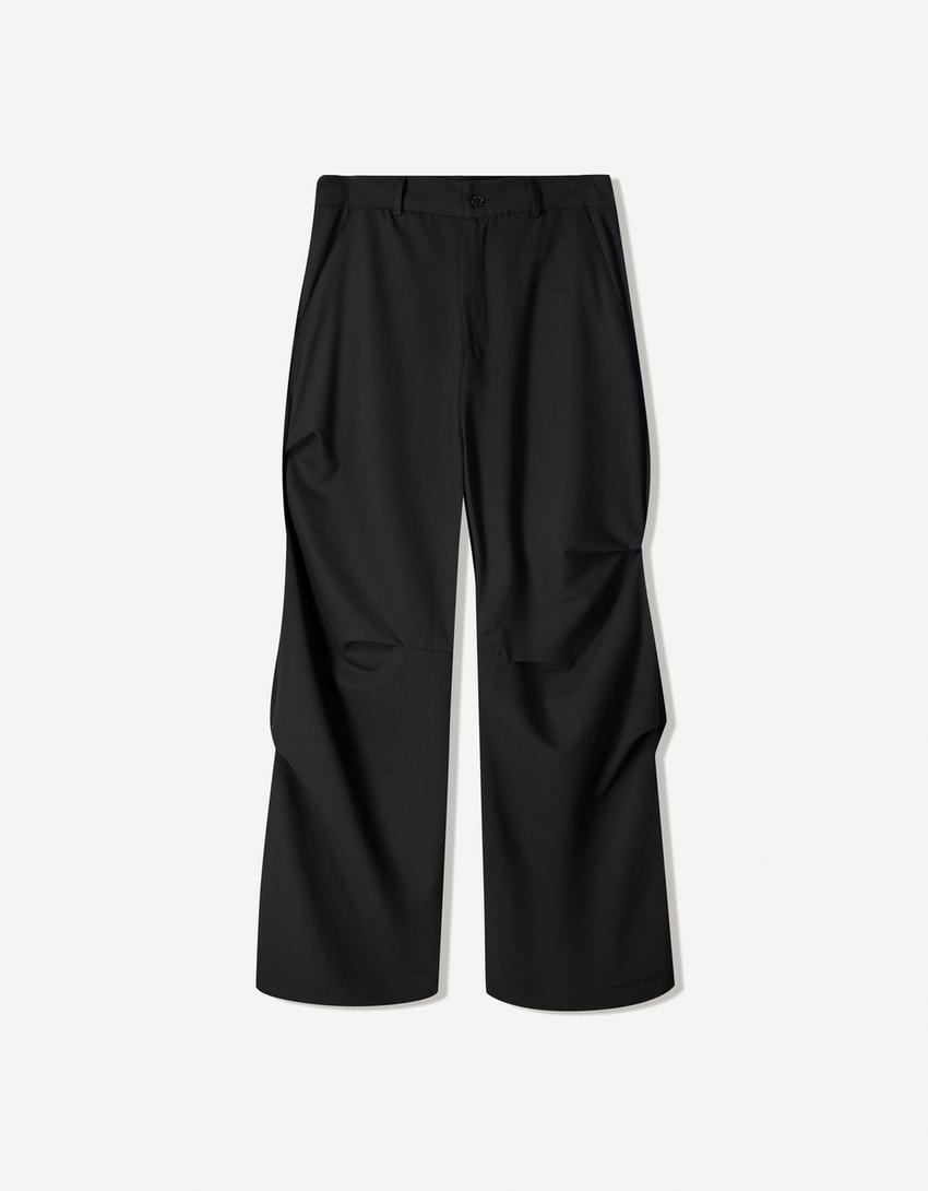 Pantalón CA7RIEL & Paco Amoroso superbaggy dobras-Negro-0
