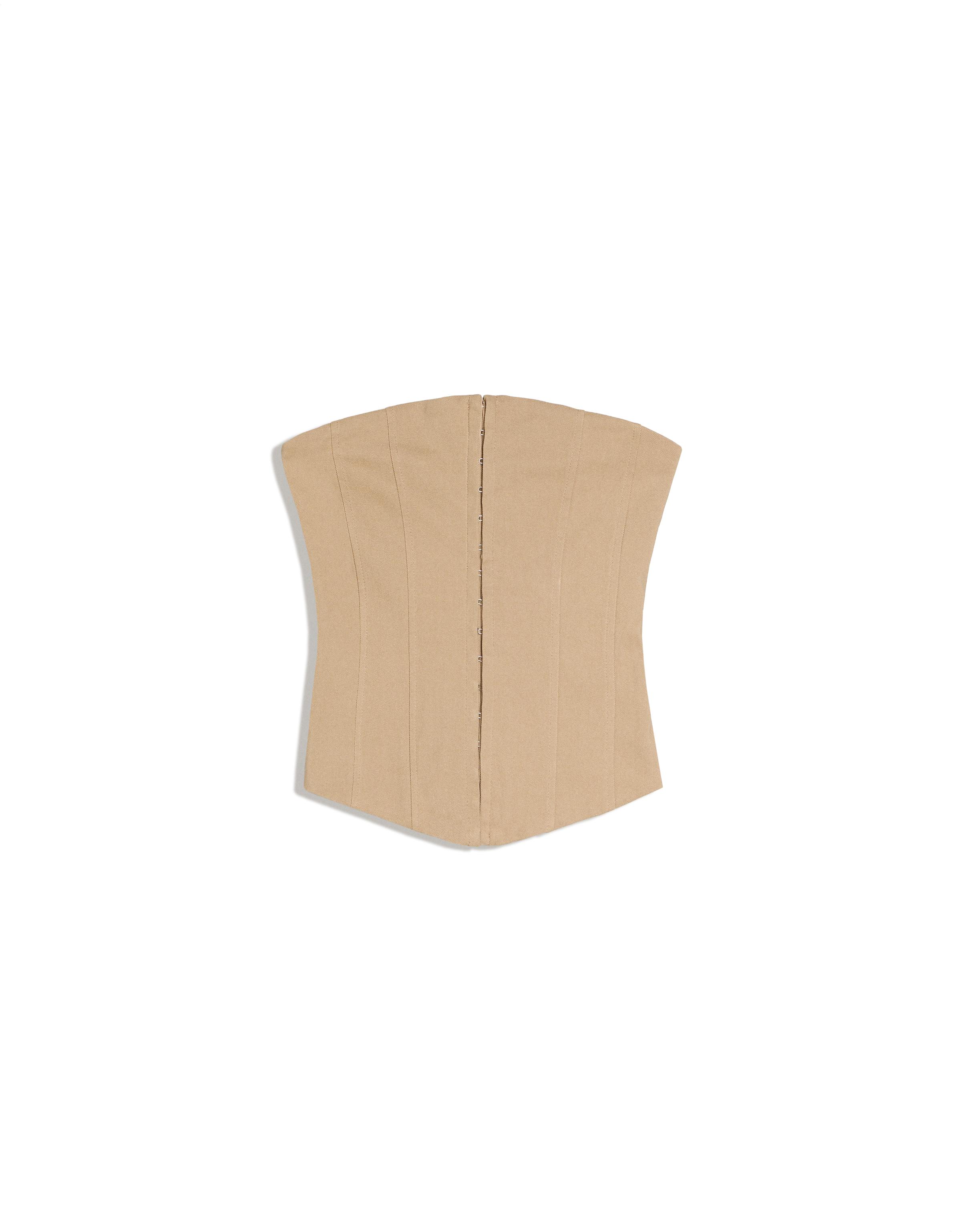 Corset bandeau top — Camel