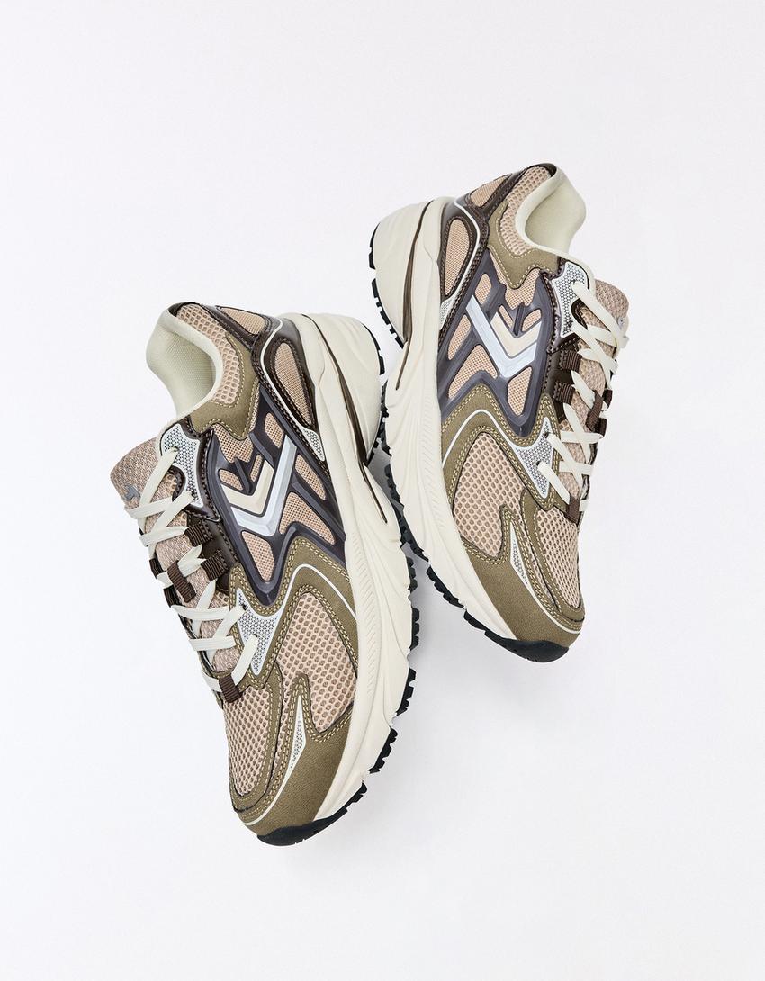 Multi-piece trainers-Brown