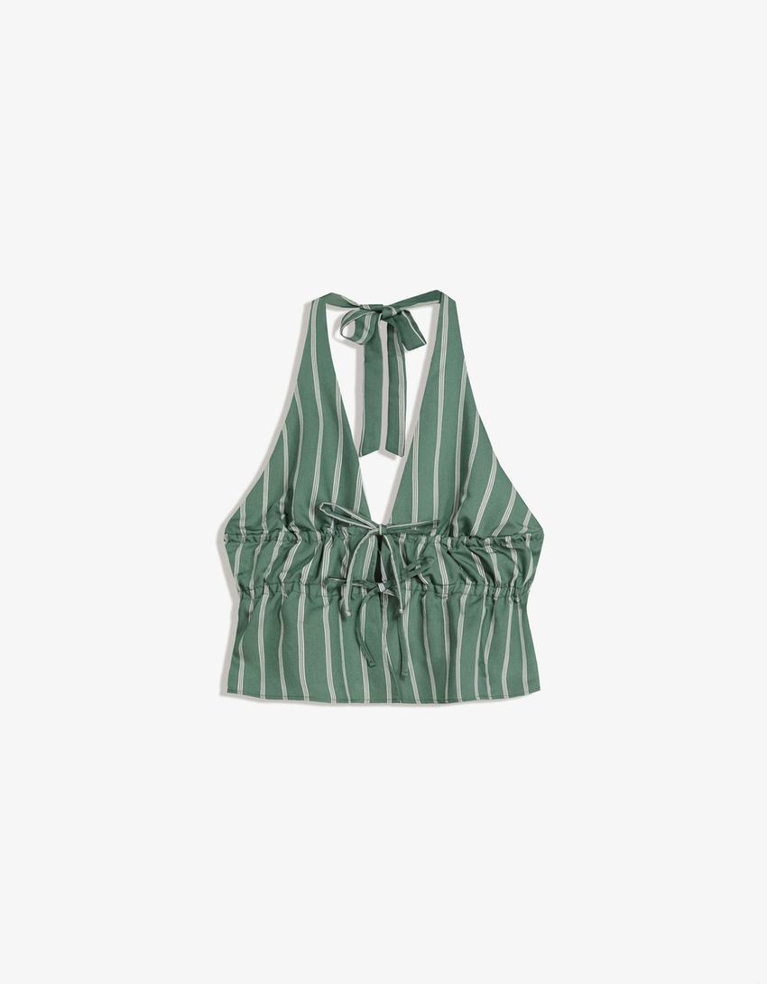 Top halter-Kaki-4