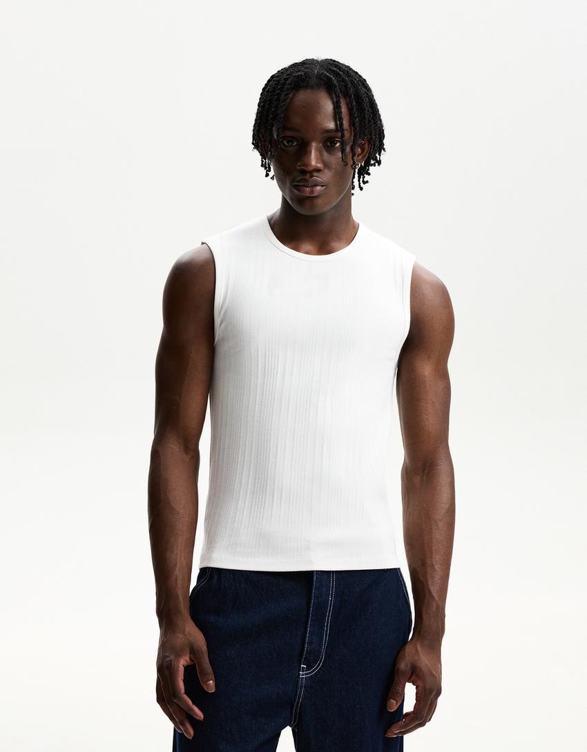 Camiseta Retro Bershka Camiseta Tirantes Hombre Ropa Playeras