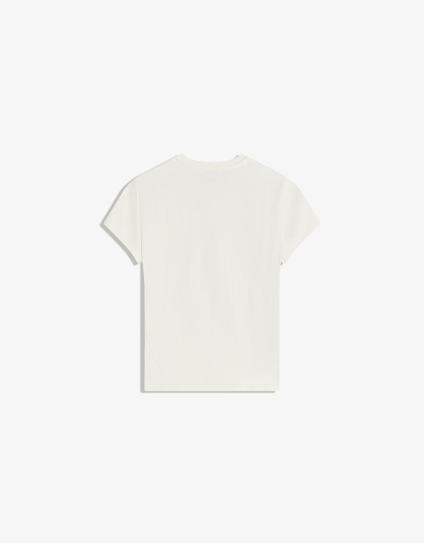 Camiseta manga corta print-Crudo-1
