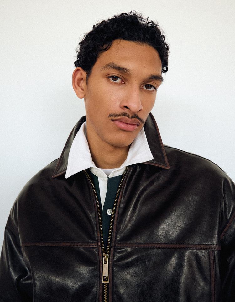 Leather effect jacket