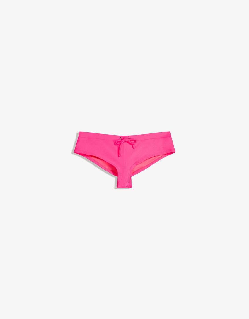 Neon culotte bikini bottoms-Fuchsia-3