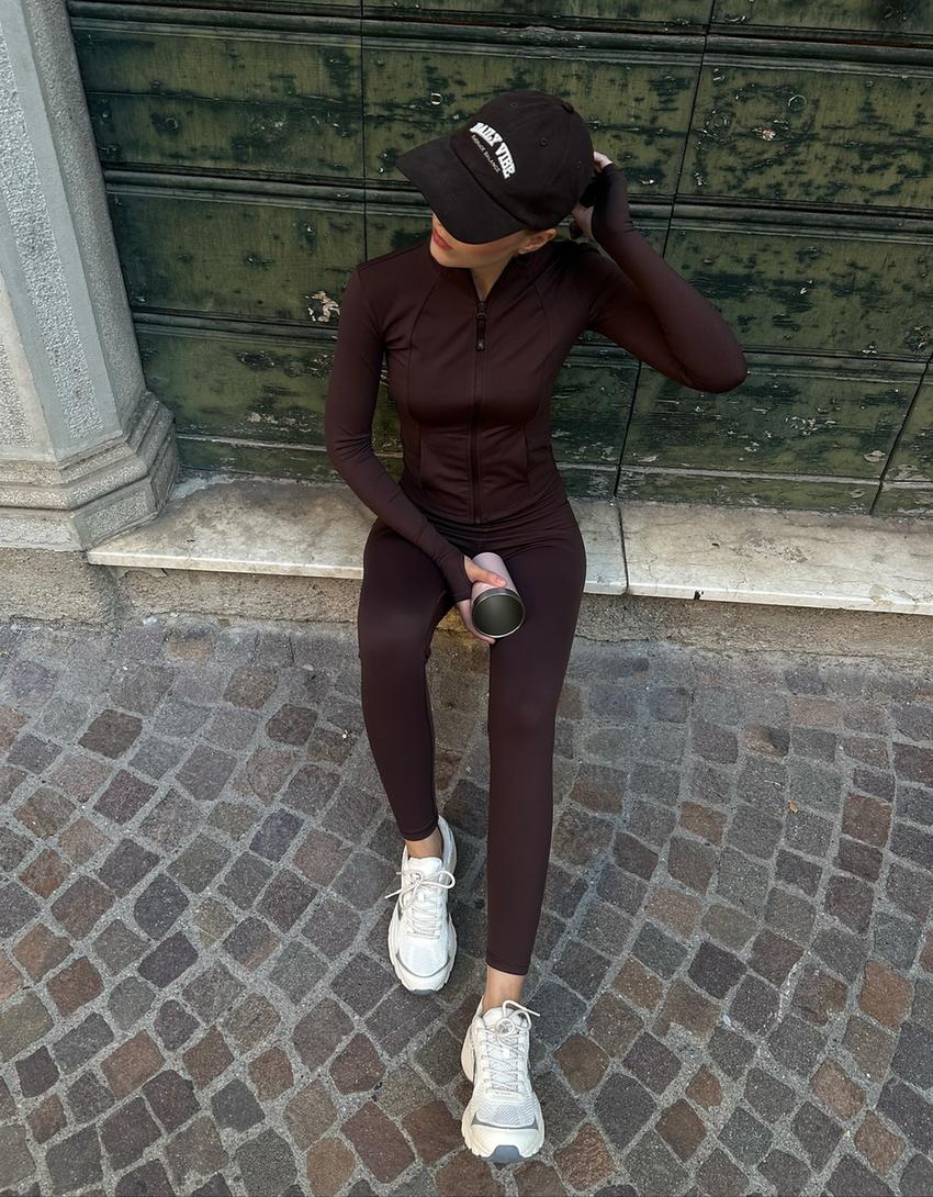 Leggings quick dry & breathable-Ciocolată
