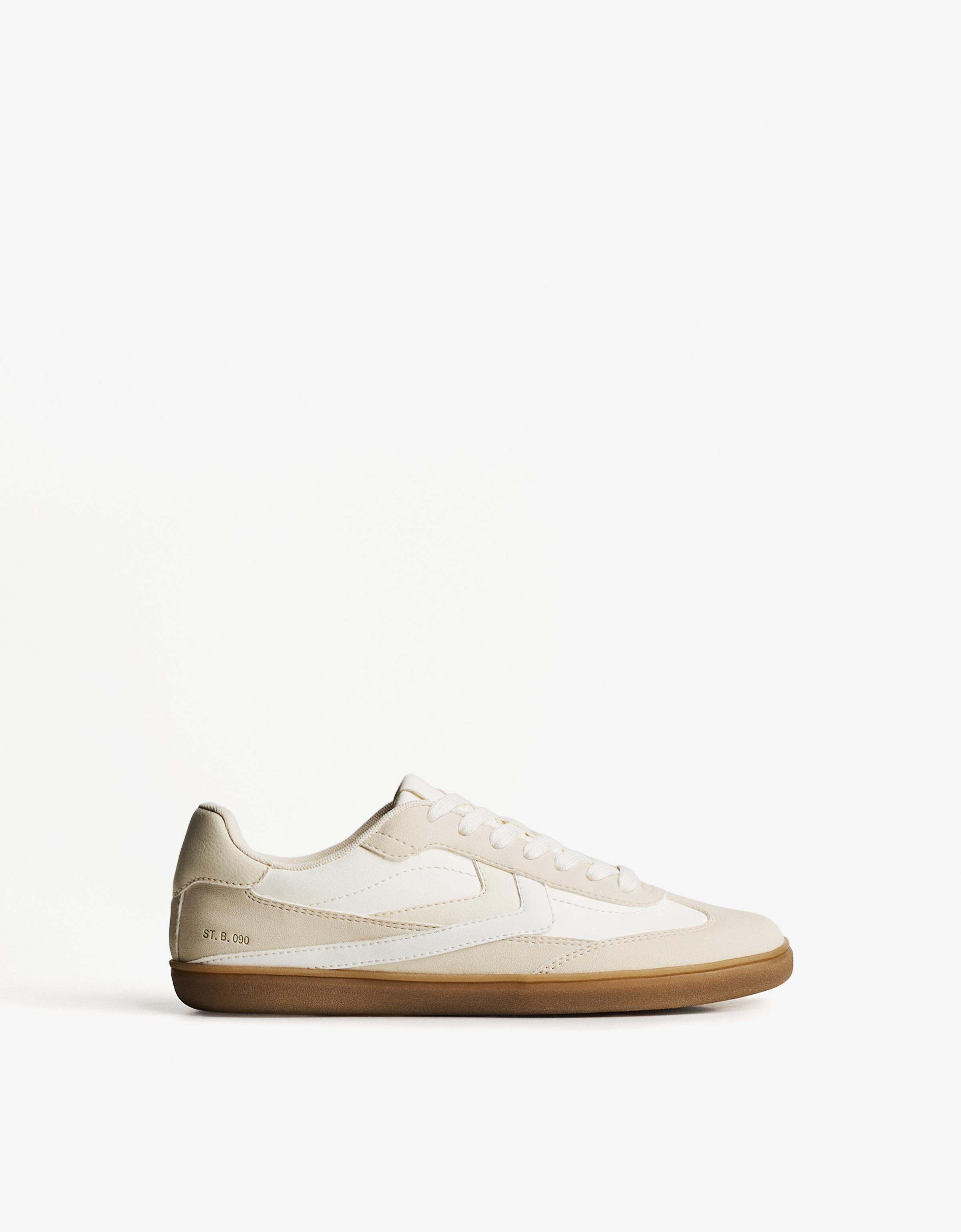 Bershka Retro-Sneaker Damen 40 Weiss