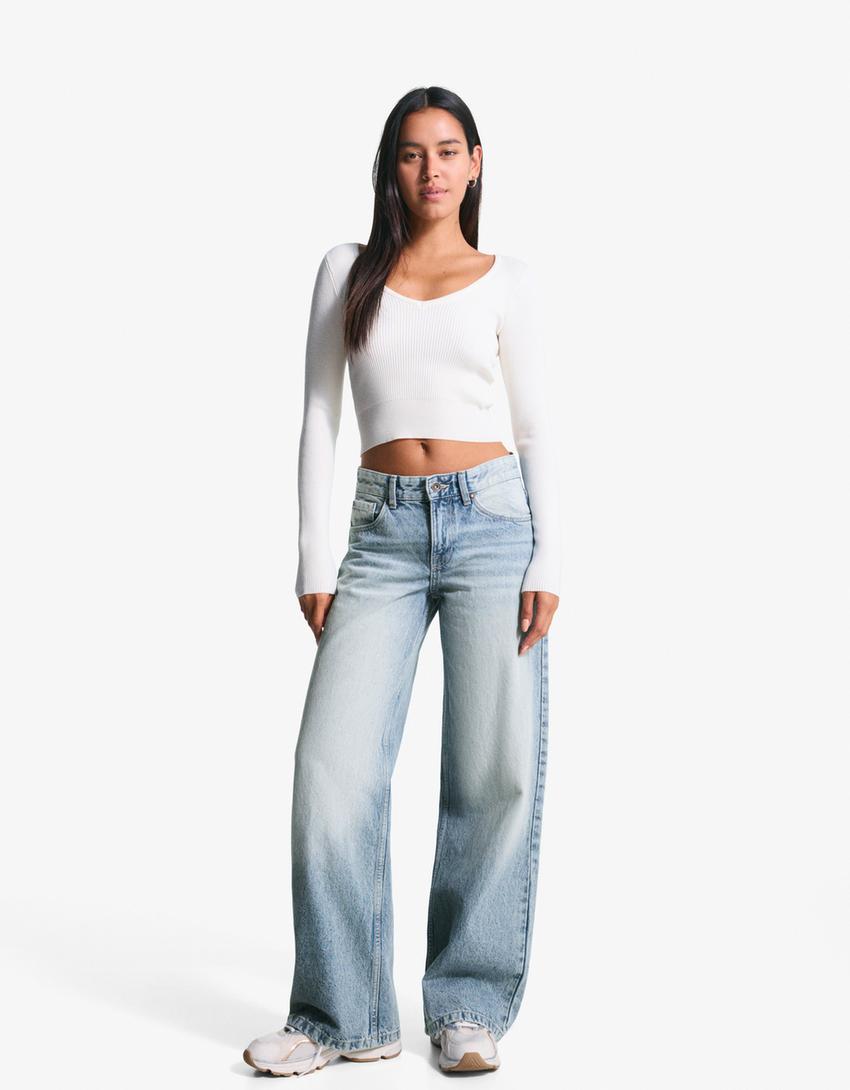 Boyfriend jeans-Light blue