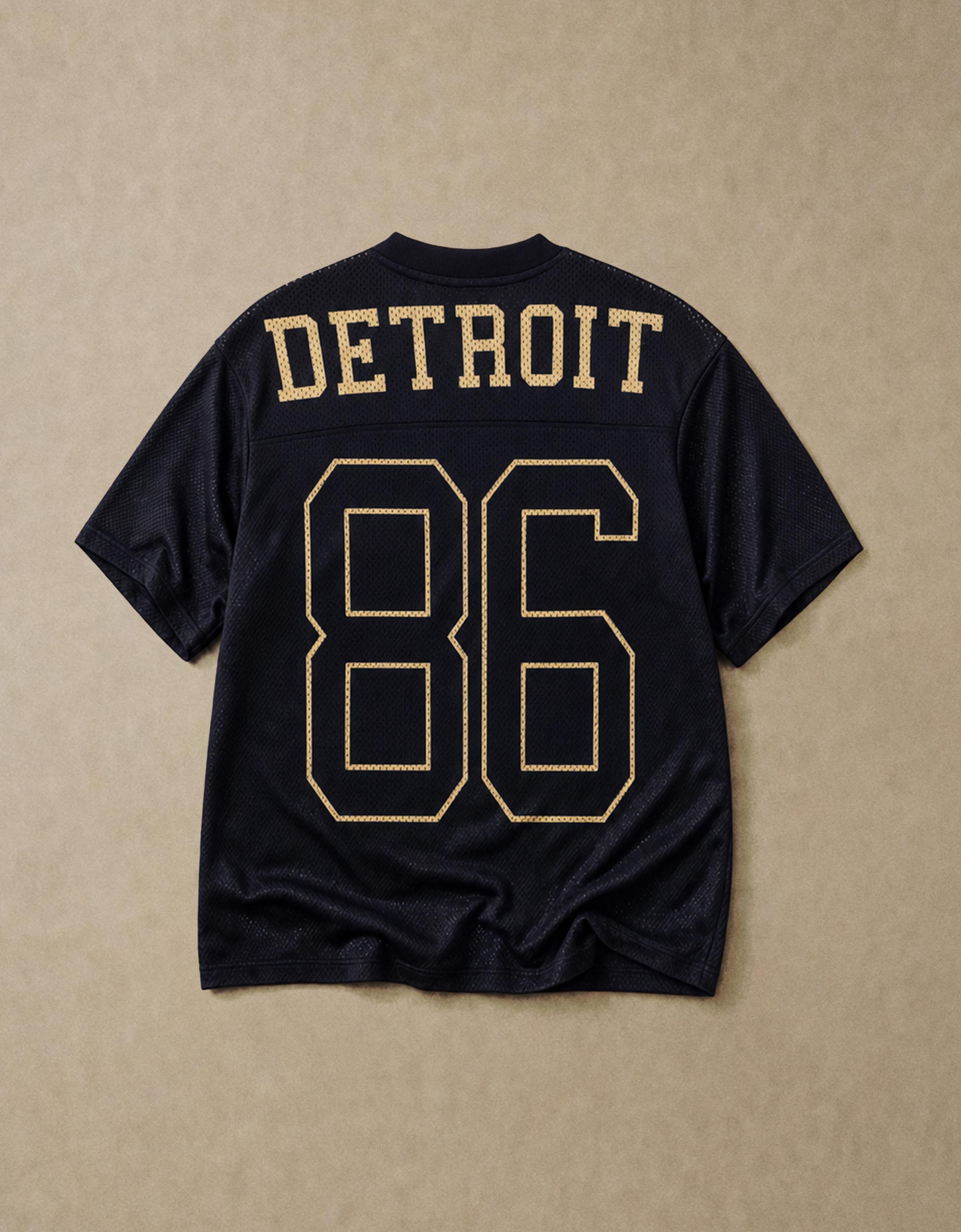 Mesh print T-shirt — Navy