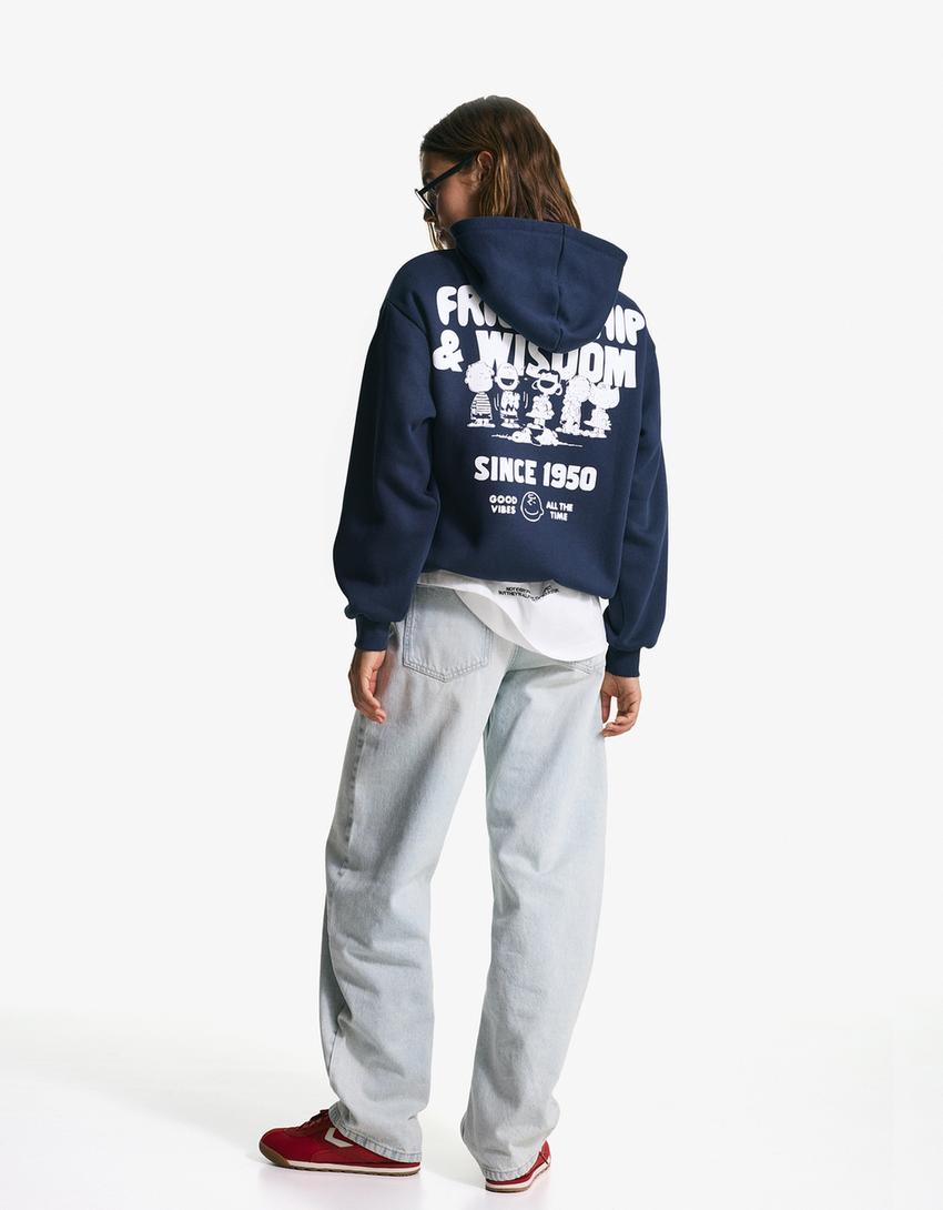 Sudadera Peanuts capucha-Marino-1
