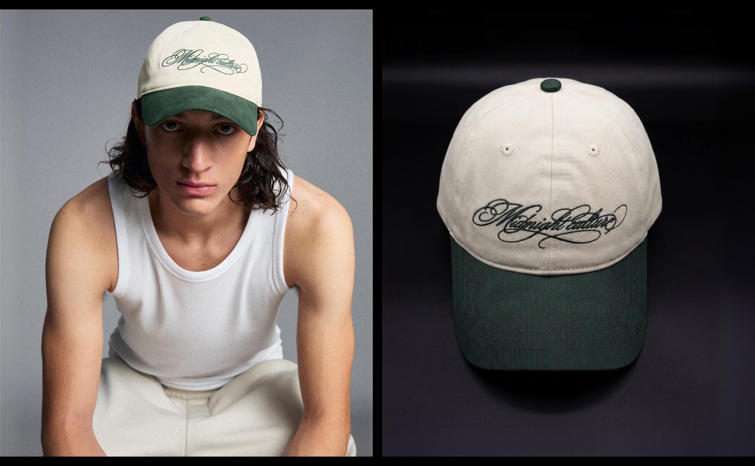 Embroidered cap — White