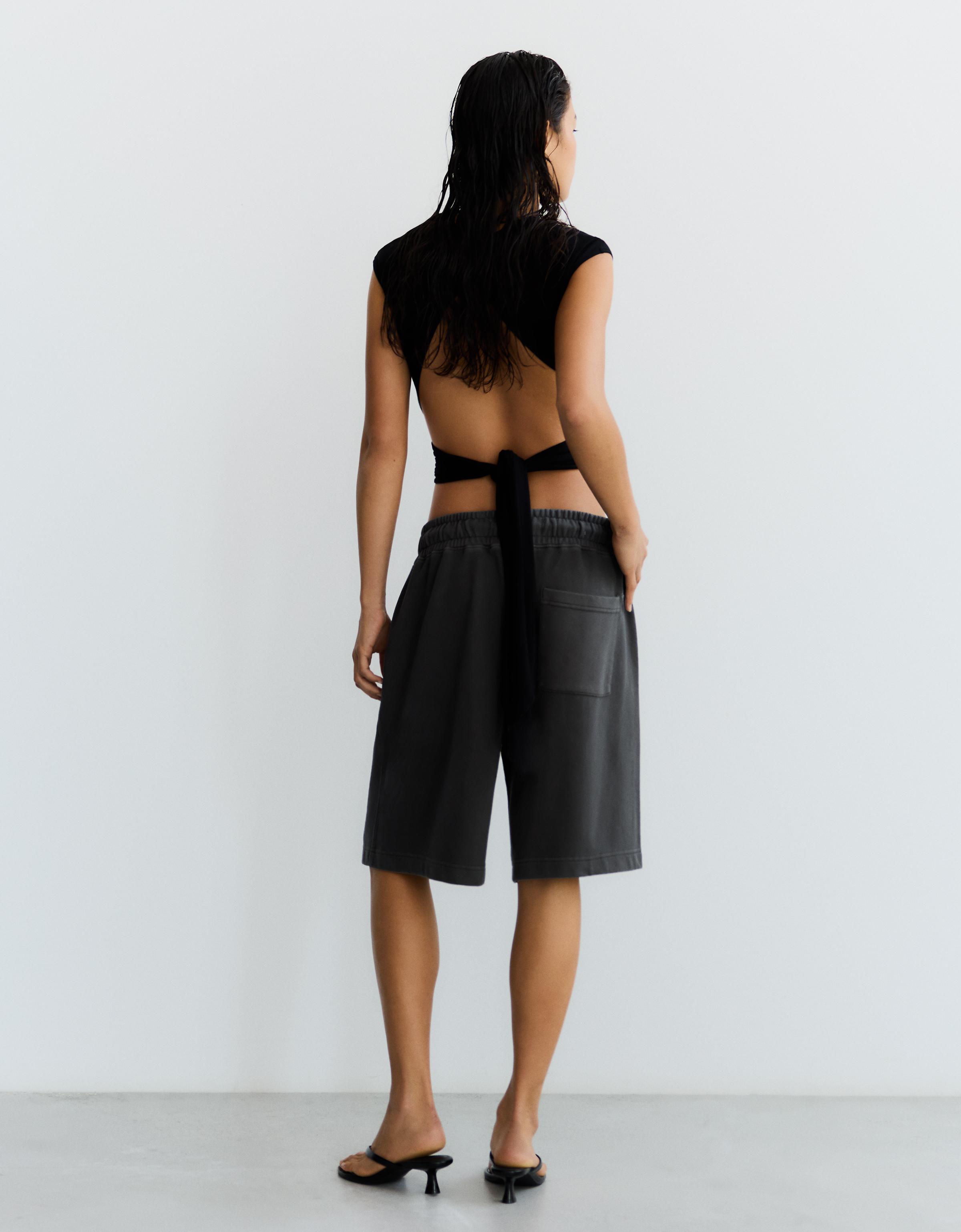 Jogger Bermuda shorts — Grey
