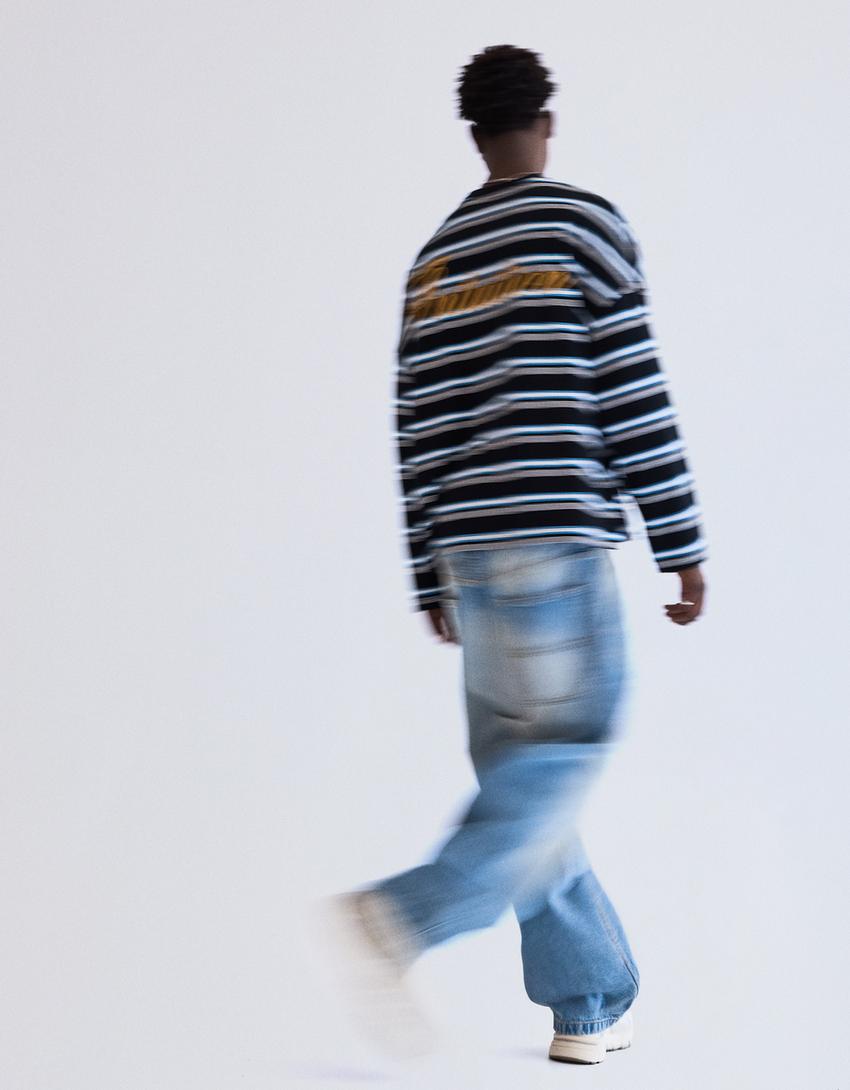 Skater jeans-Gewassen blauw