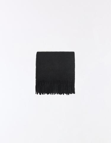 Chunky fringed scarf — Black 4