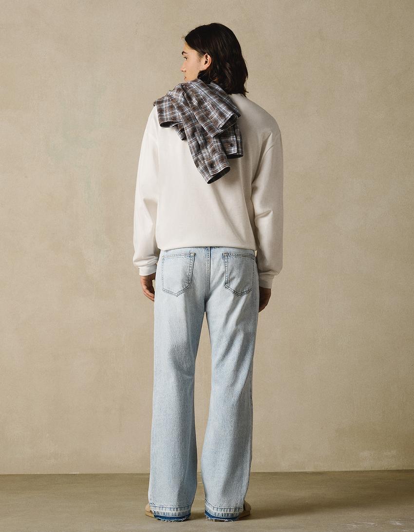 Jeans flare straight fit-Azzurro Chiaro