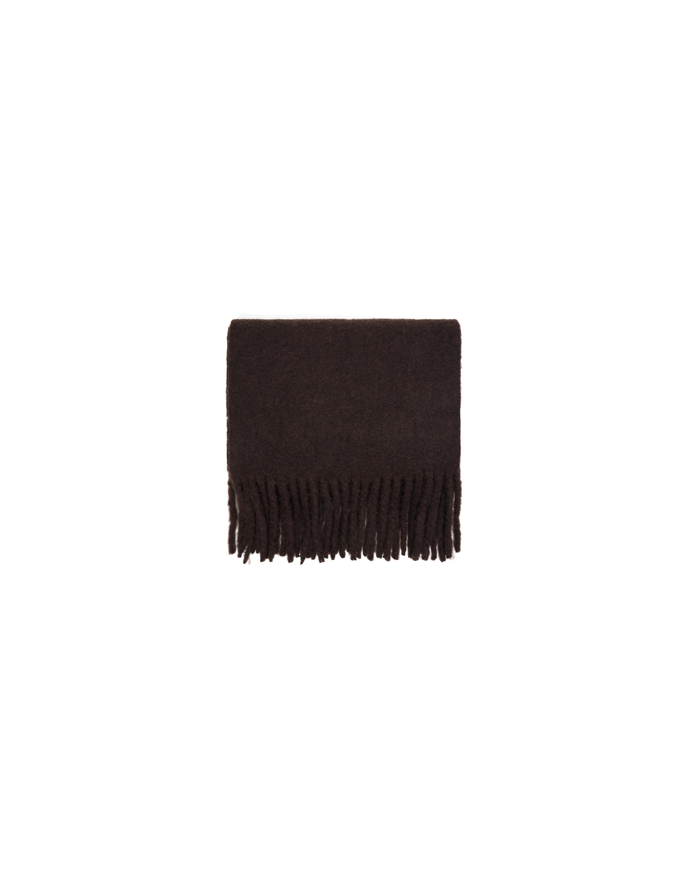 Chunky fringed scarf — Brown