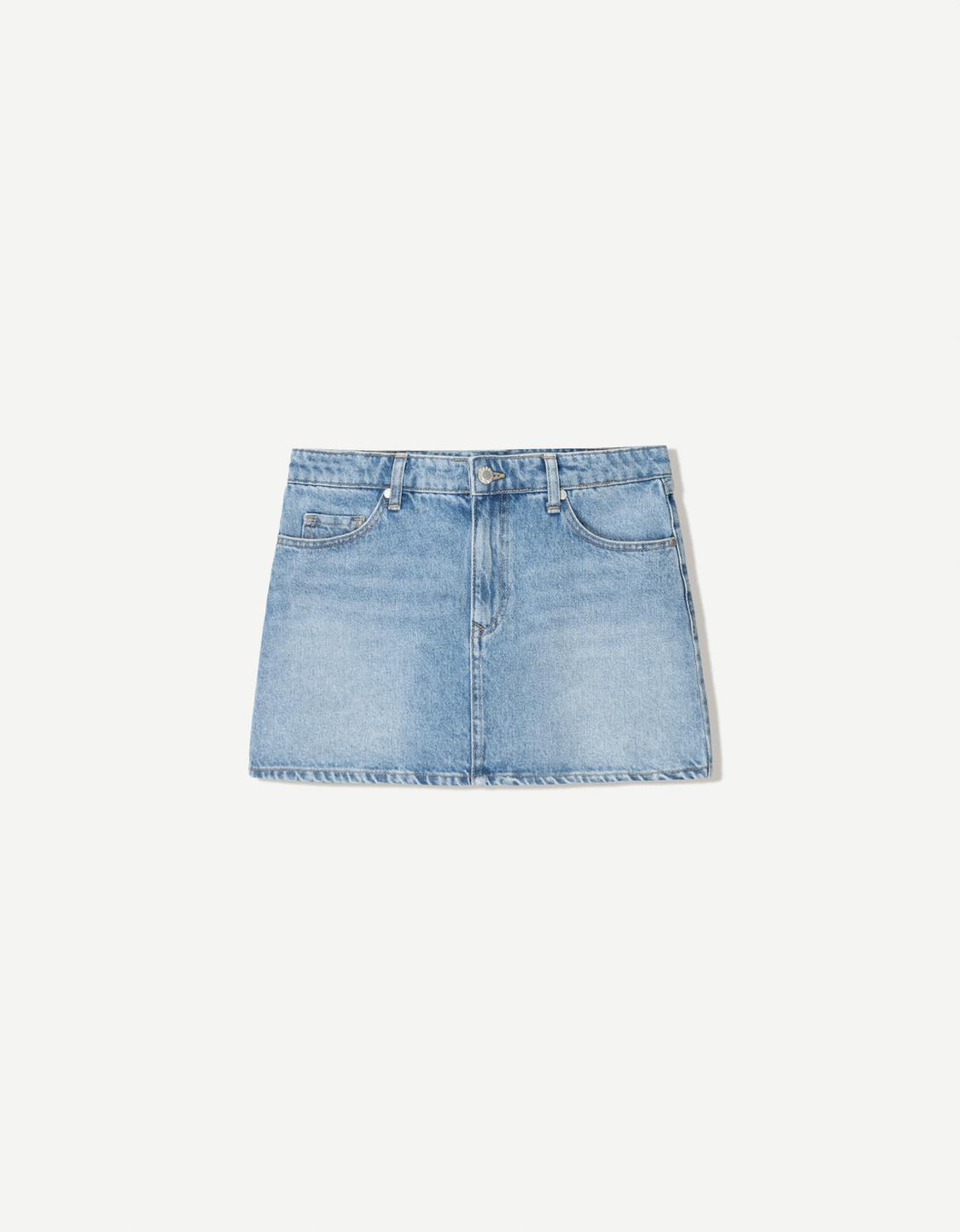 Denim mini skirt