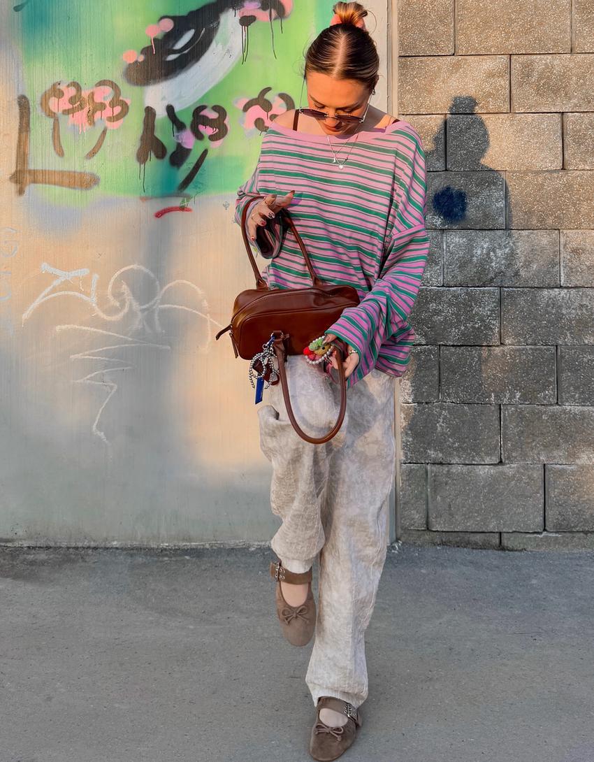 Bolso efecto piel-Marrón