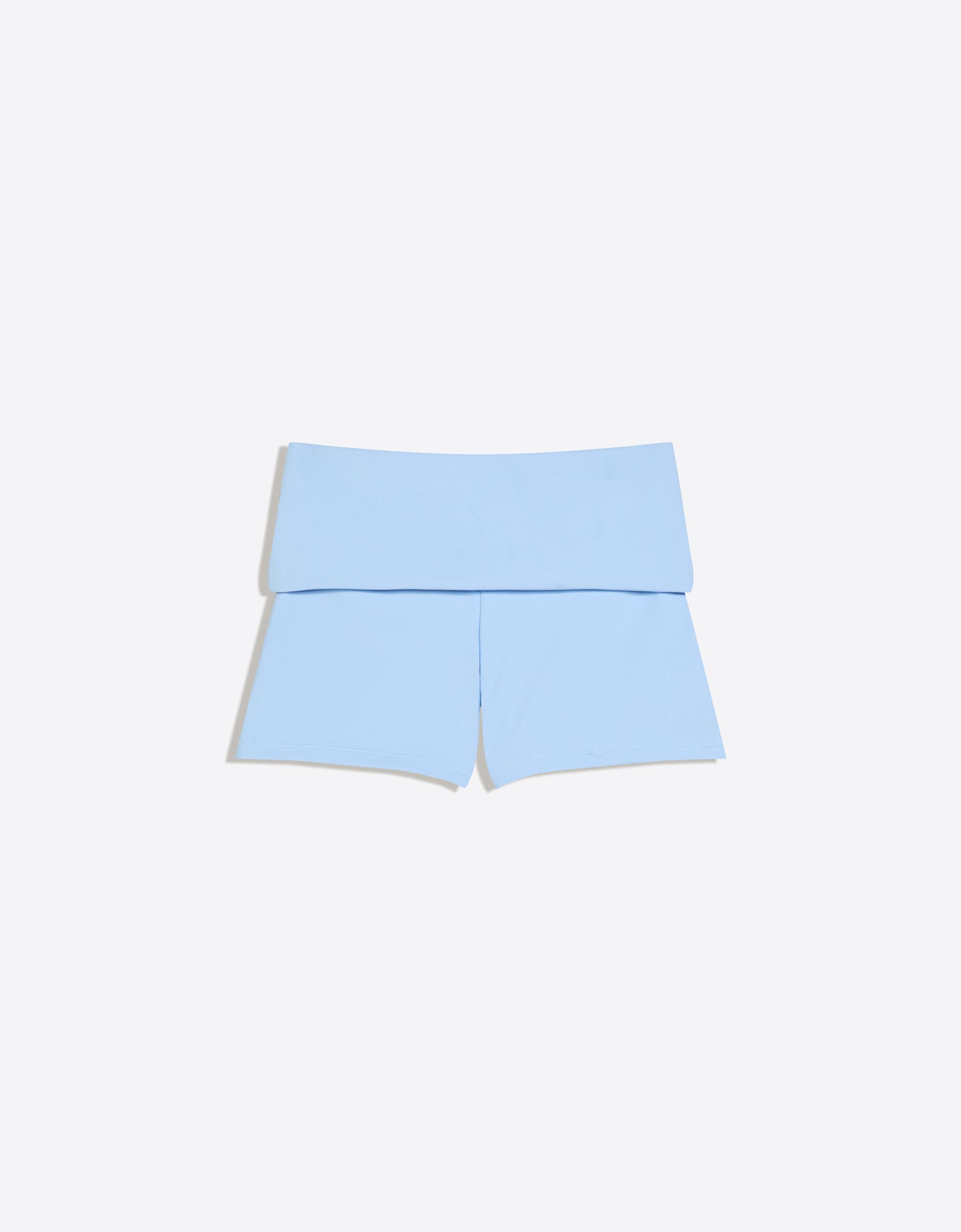Technical shorts with turned-up waist