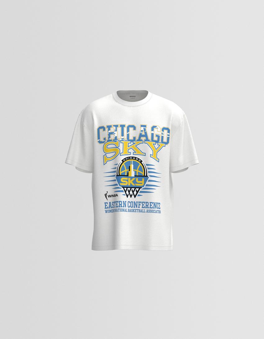 Tričko s krátkym rukávom WNBA Chicago Sky-Biela-3