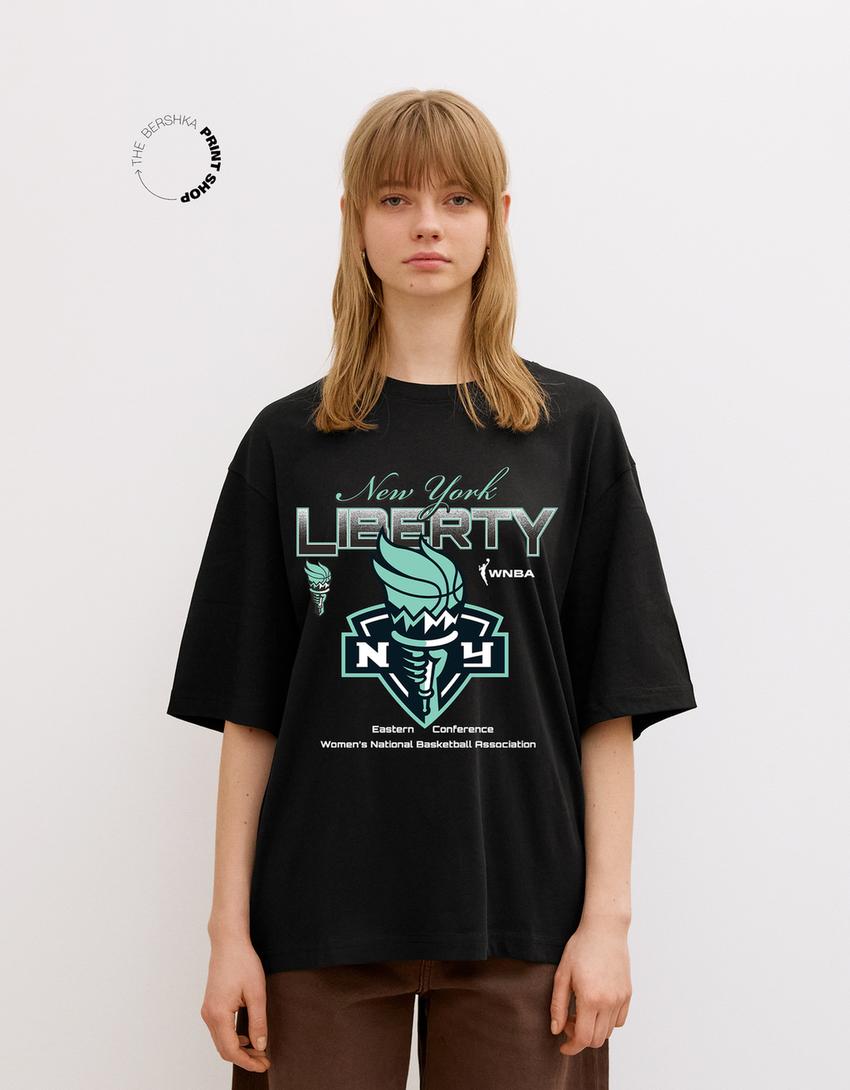Camiseta WNBA New York Liberty manga corta-Negro