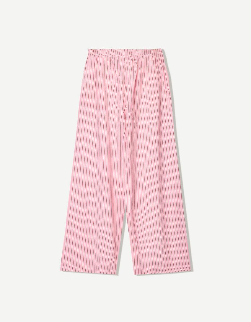 Wide leg broek-Roos