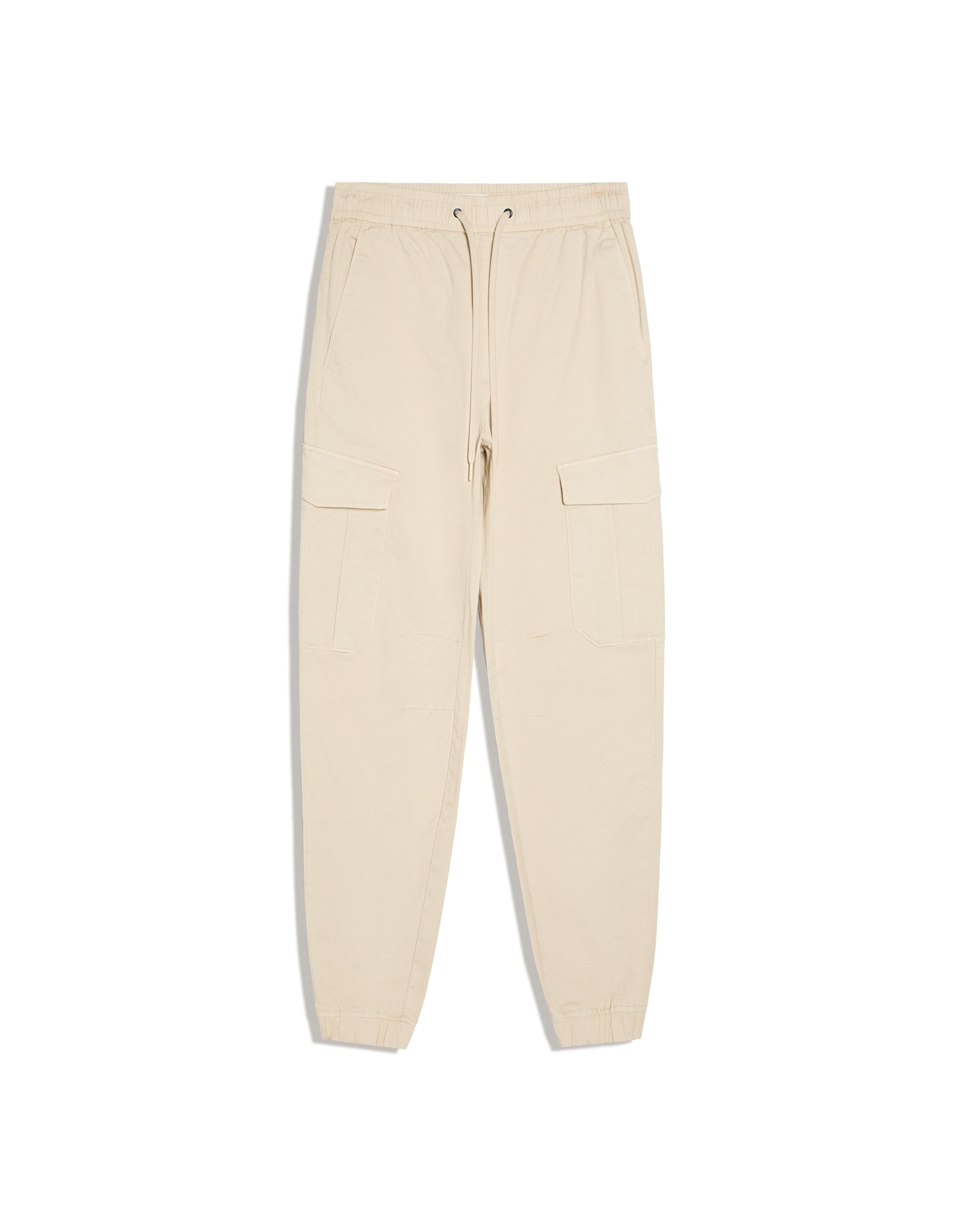 Slim fit cargo joggers — Sand