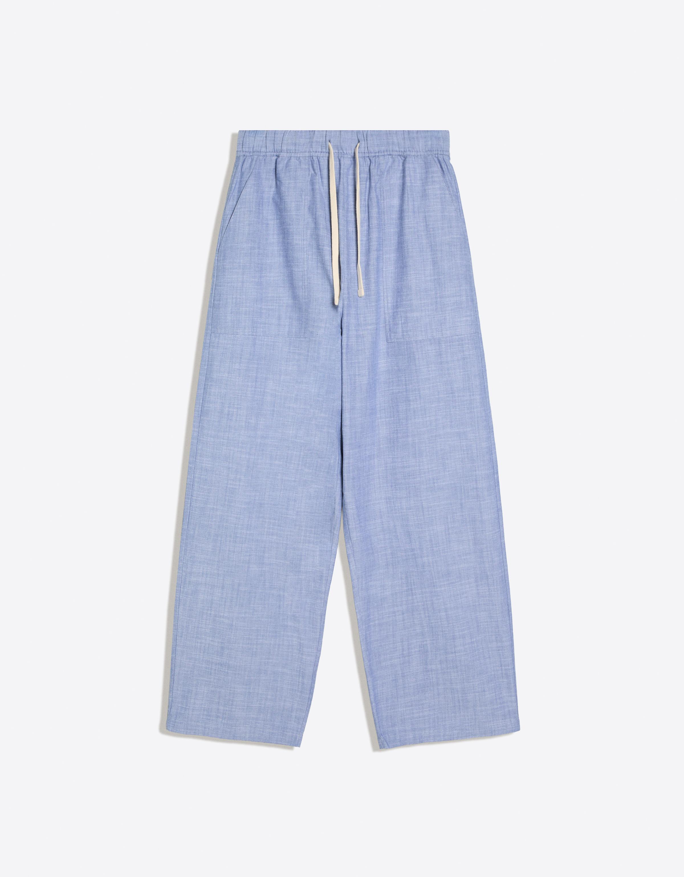 Bershka İşlemeli akışkan baggy pantolon