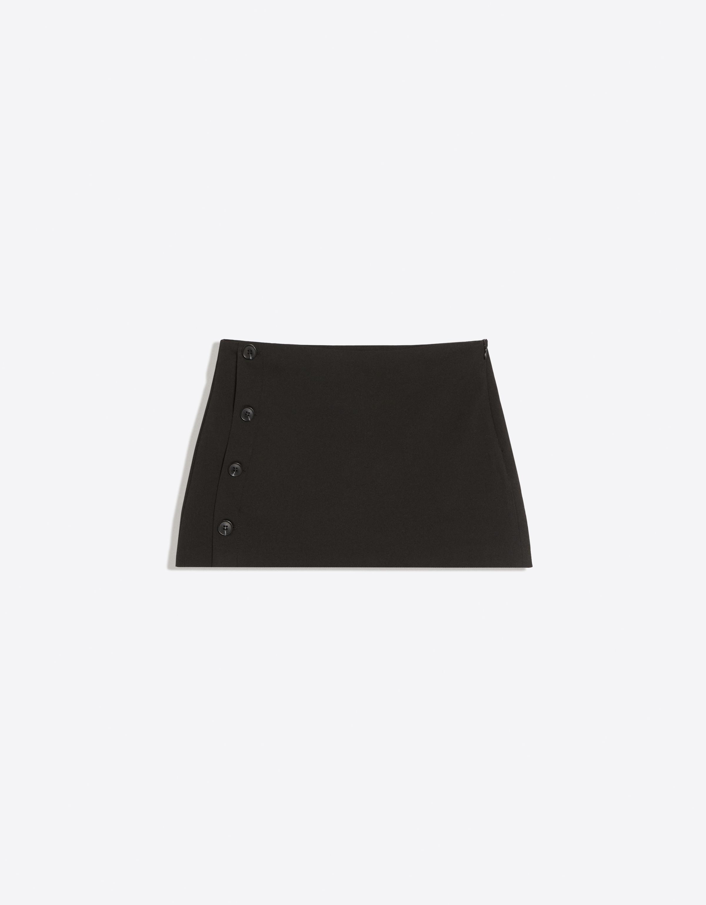 Button-up mini skirt — Black