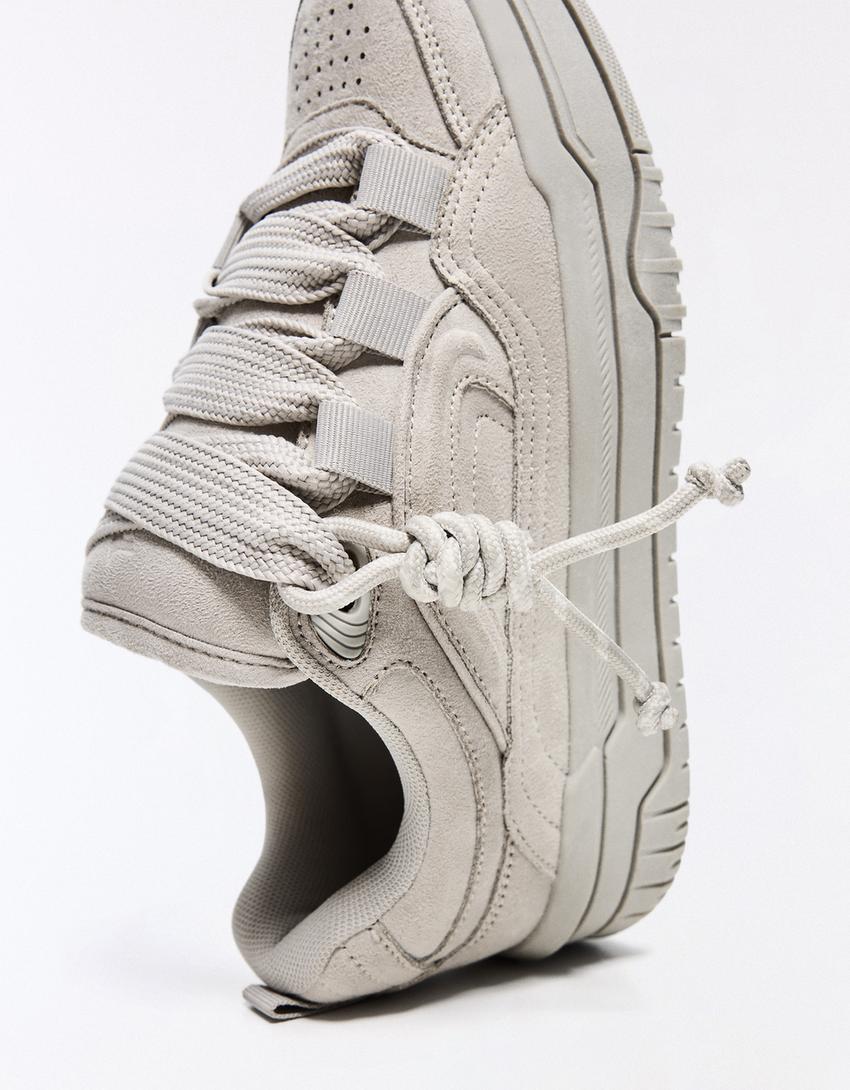 Chunky skate trainers-Grey