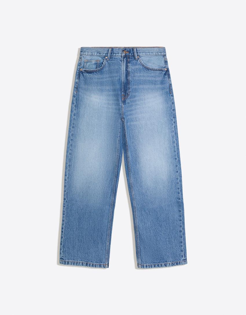 Jeans baggy-Azul lavado