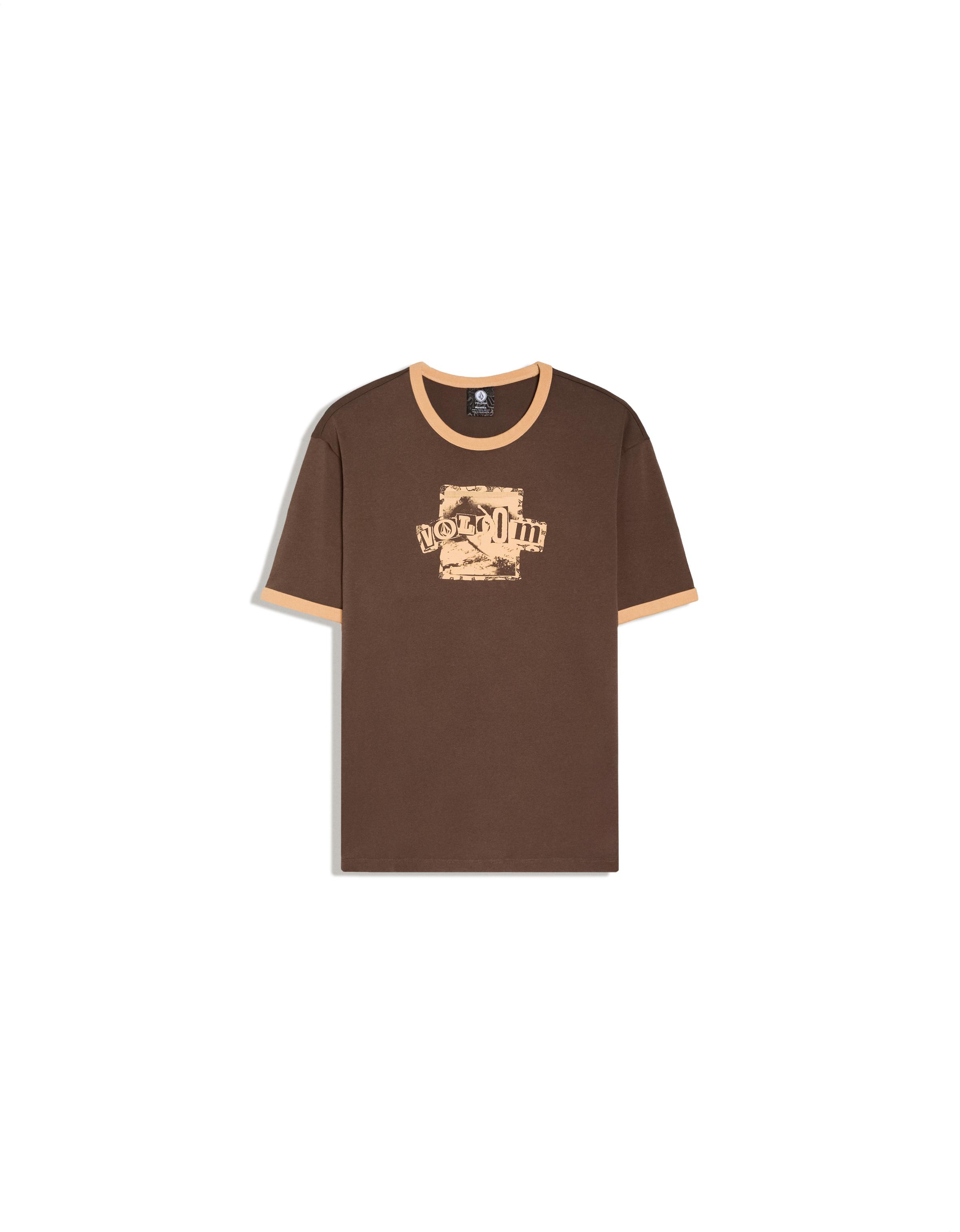 VOLCOM print ringer T-shirt — Brown