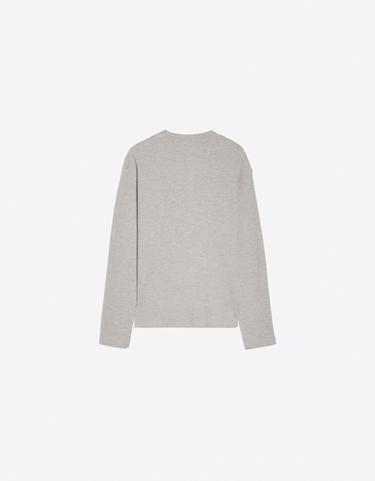 Slim fit long sleeve henley T-shirt — Grey 6
