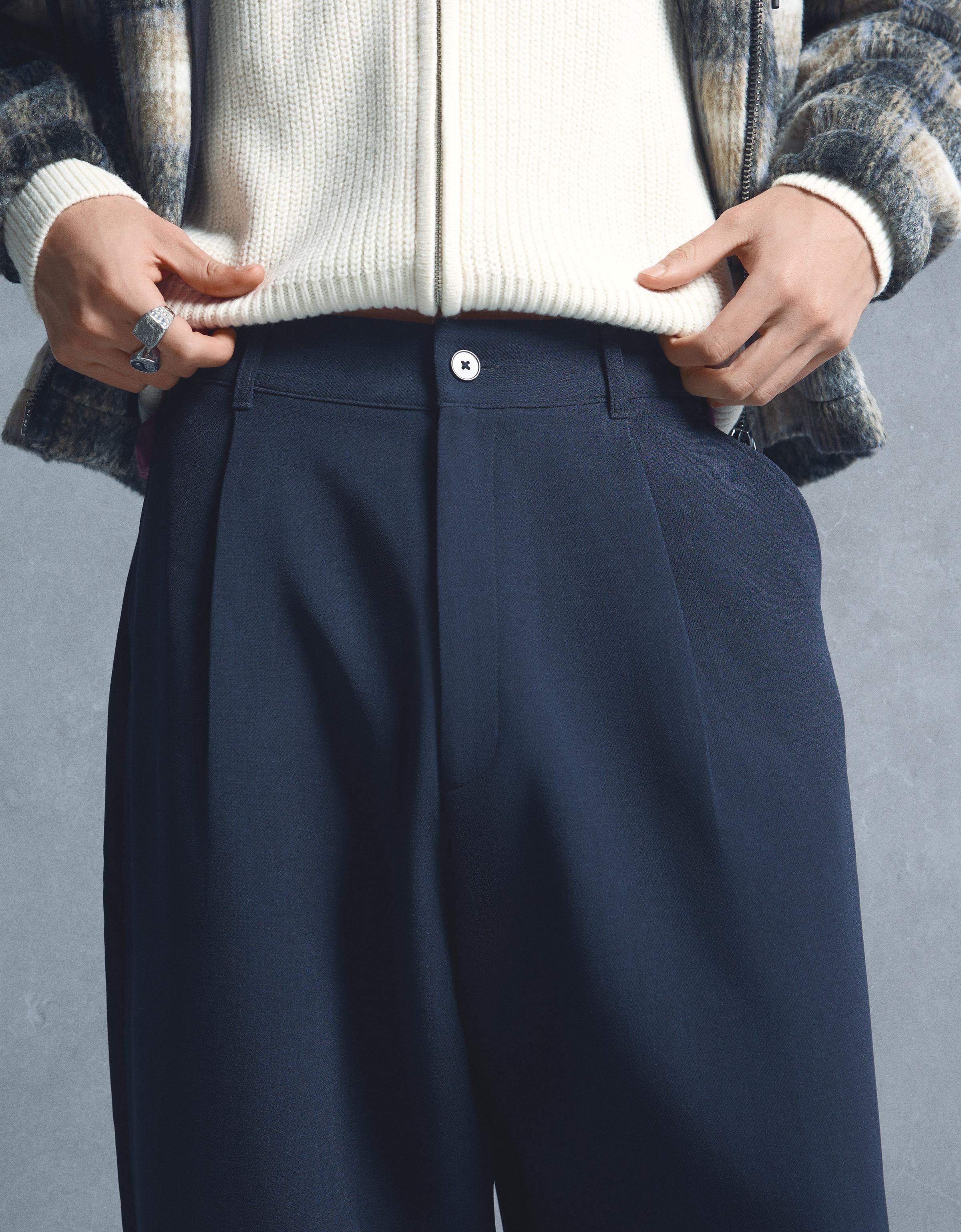 Super baggy tailored trousers — Navy