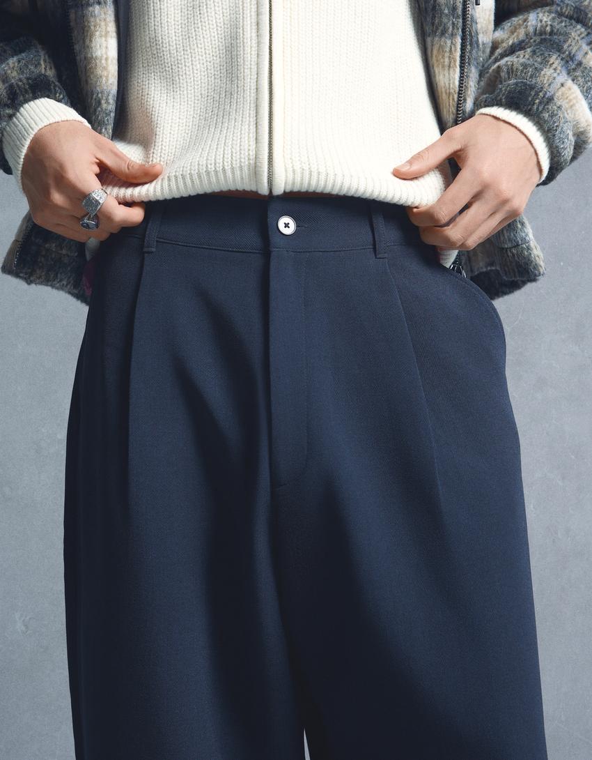 Pantalon super baggy tailoring-Marine