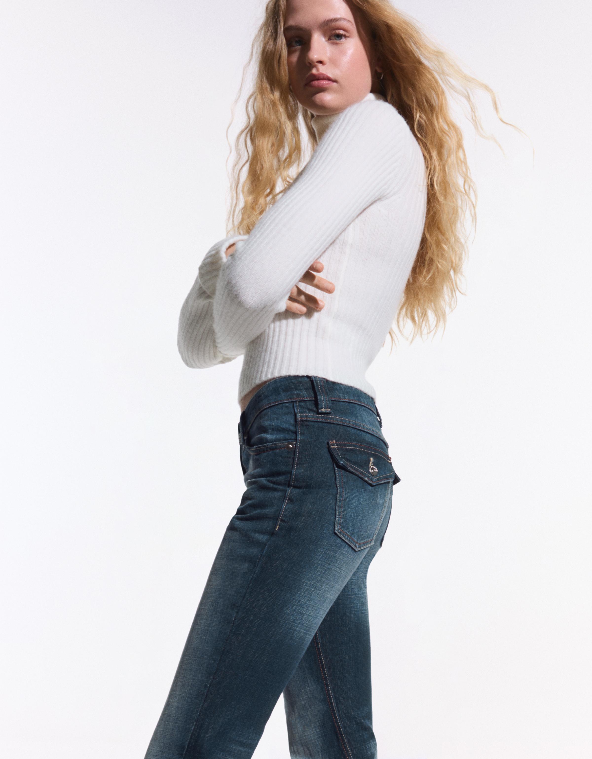 Düşük bel baggy fit çan jean - Görsel 39