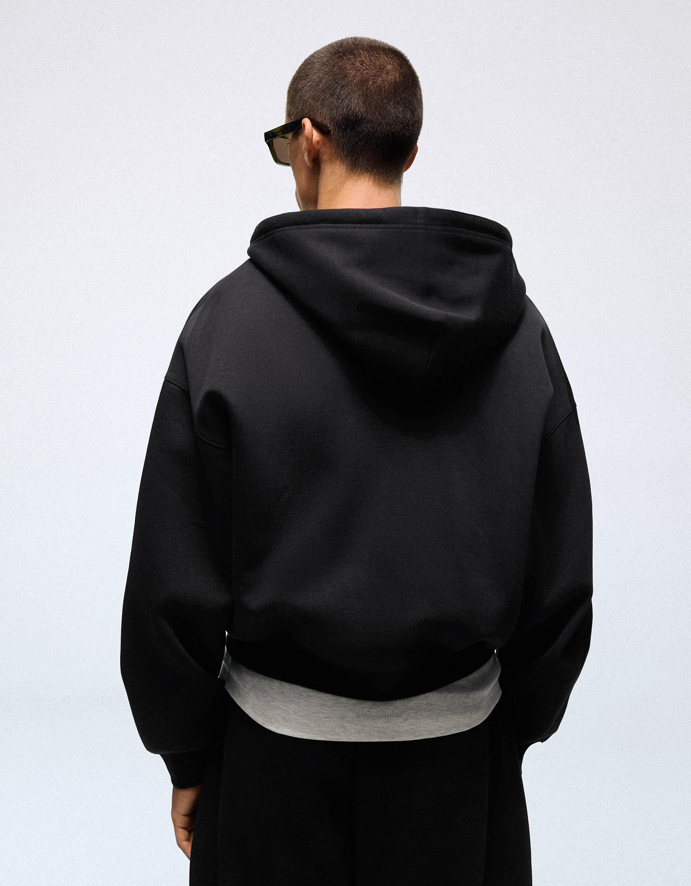 Zip-up hoodie — Black