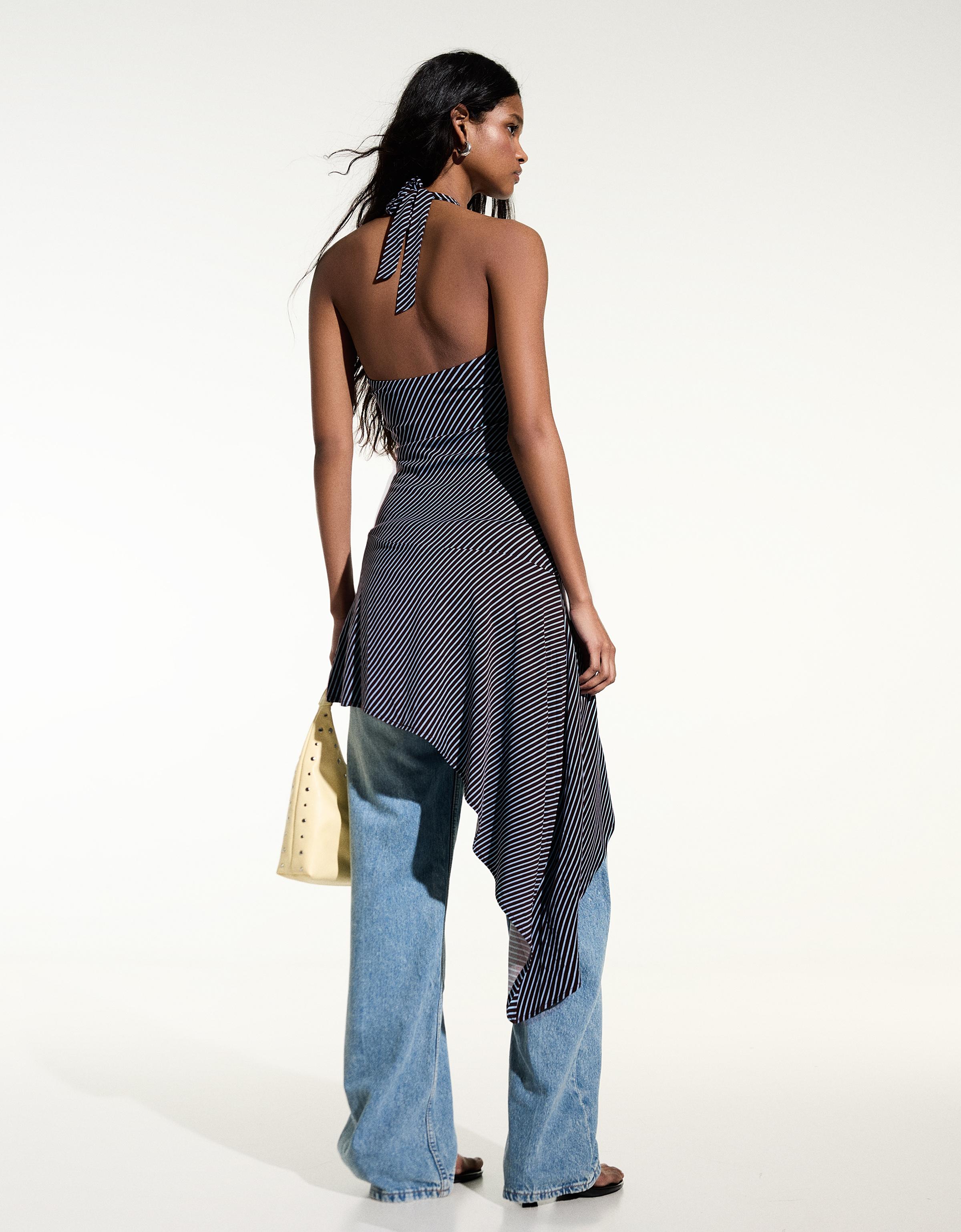 Asimetrik mini elbise - Görsel 3