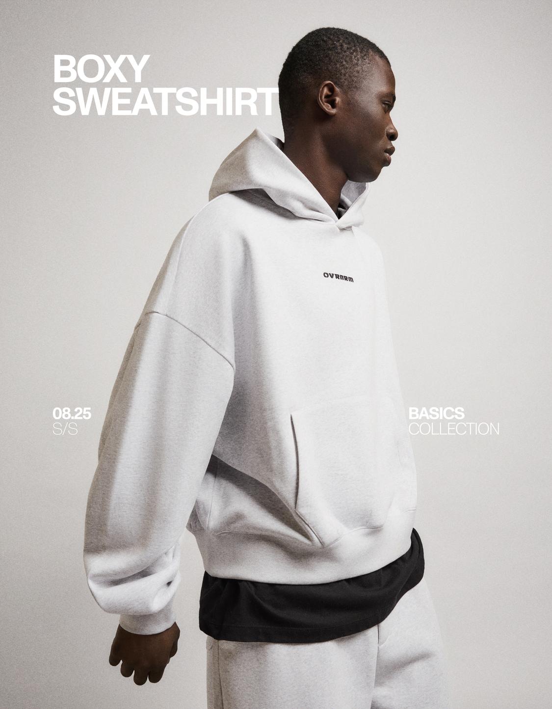 Printed boxy fit hoodie