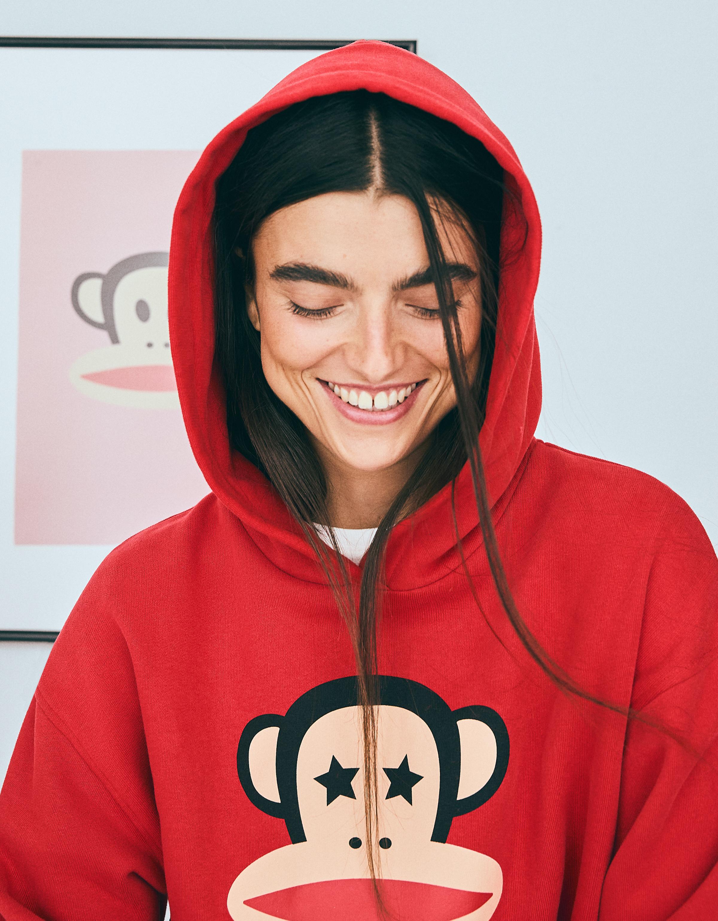 PAUL FRANK print hoodie — Red