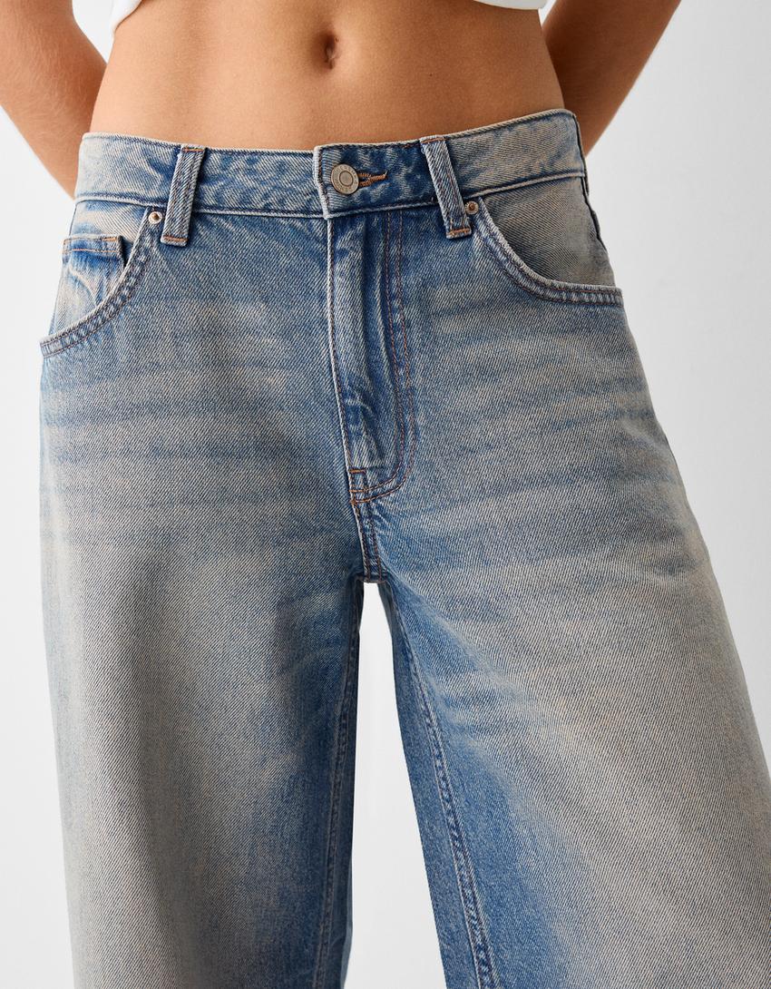 Jean large-Bleu lavé-3